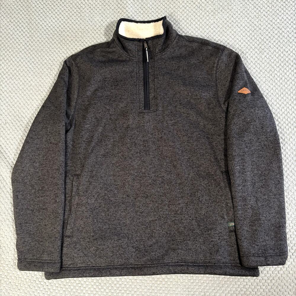 Orvis Brighton Men's Gray Fleece 1/4 Zip Jacket Sz L